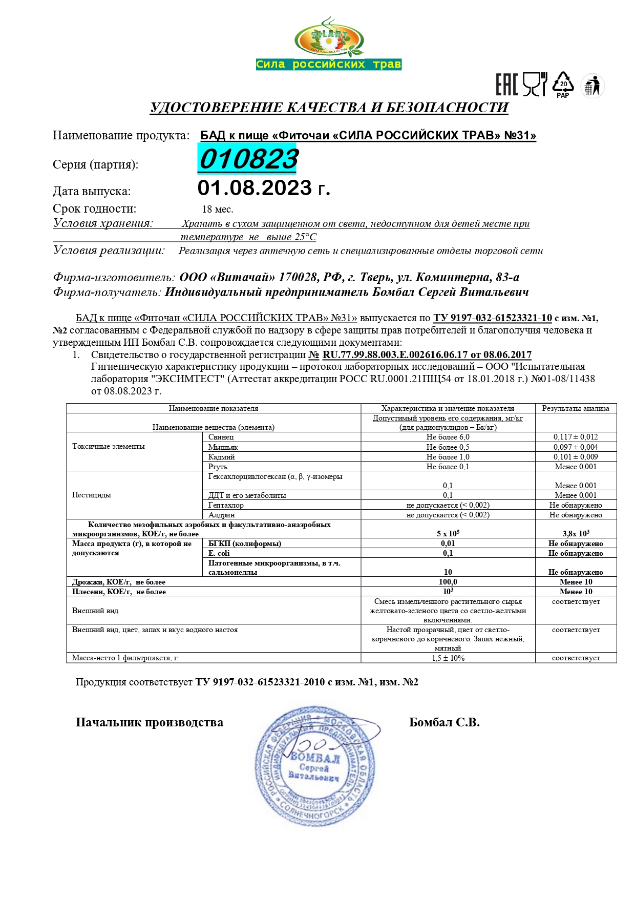 Паспорт №082023
